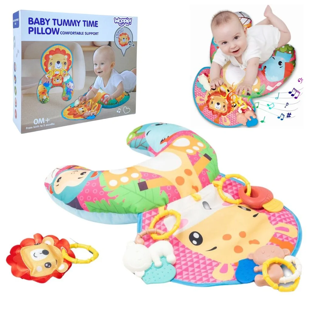 Coussin d'Éveil Sensoriel Montessori - Tummy Time pour Bébé