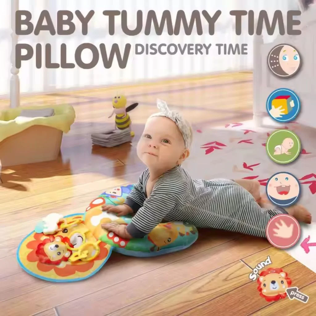Coussin d'Éveil Sensoriel Montessori - Tummy Time pour Bébé