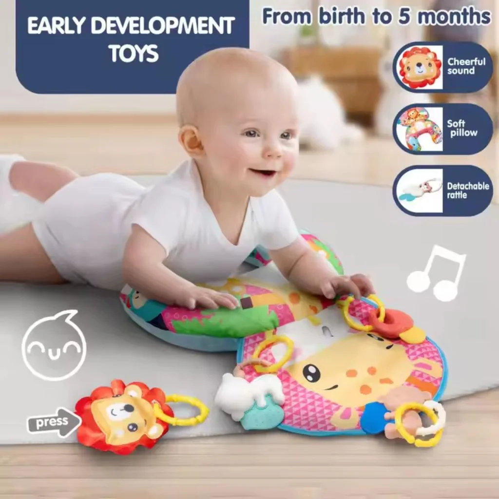 Coussin d'Éveil Sensoriel Montessori - Tummy Time pour Bébé