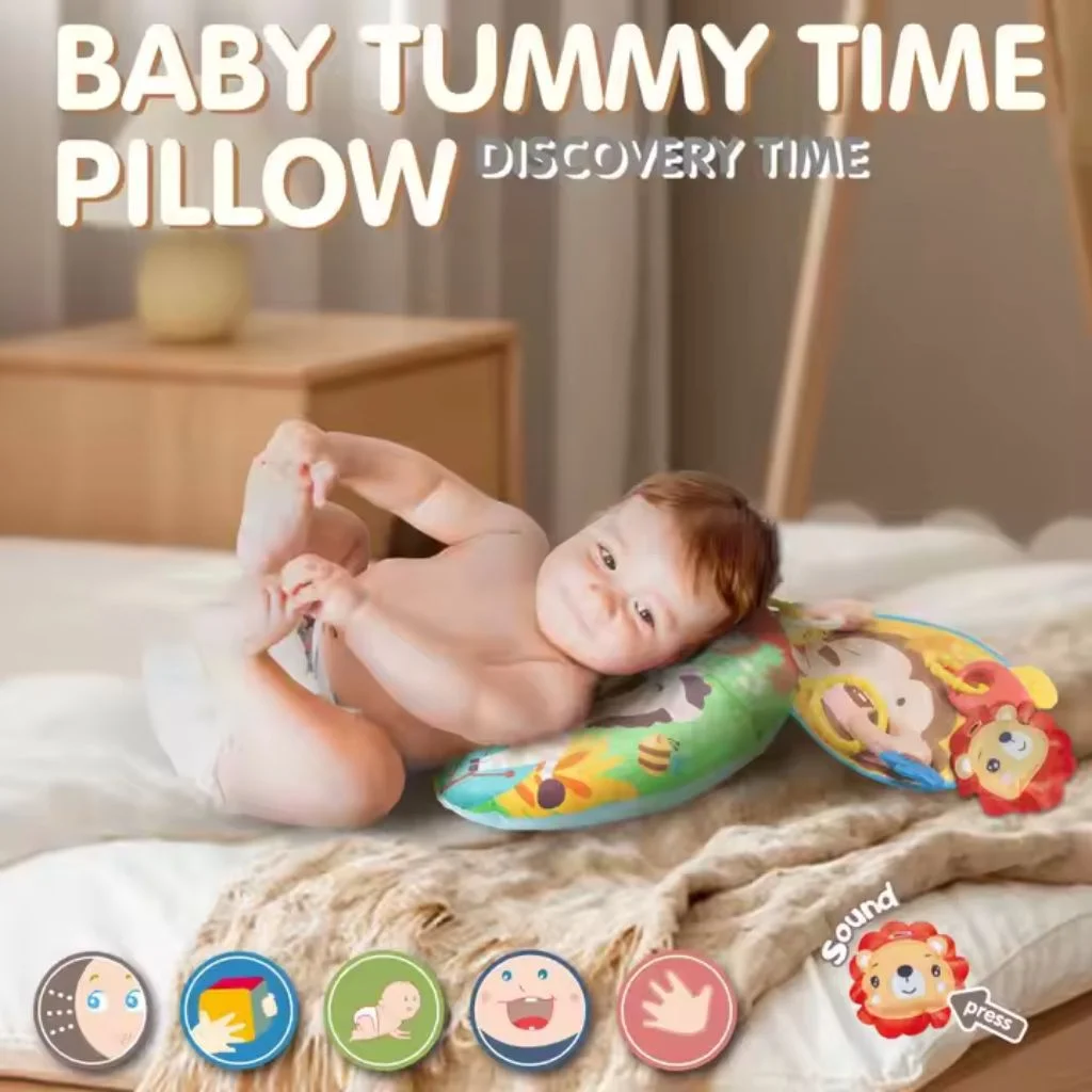 Coussin d'Éveil Sensoriel Montessori - Tummy Time pour Bébé
