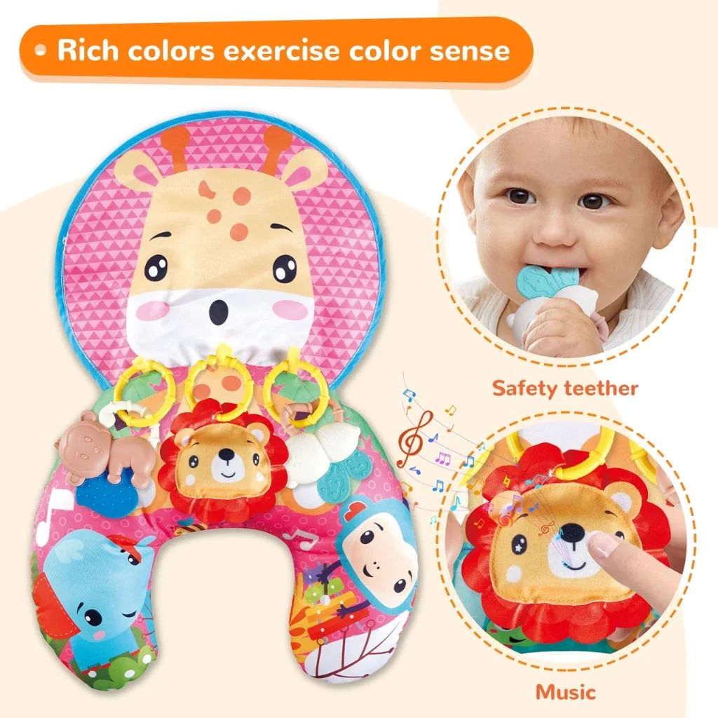 Coussin d'Éveil Sensoriel Montessori - Tummy Time pour Bébé