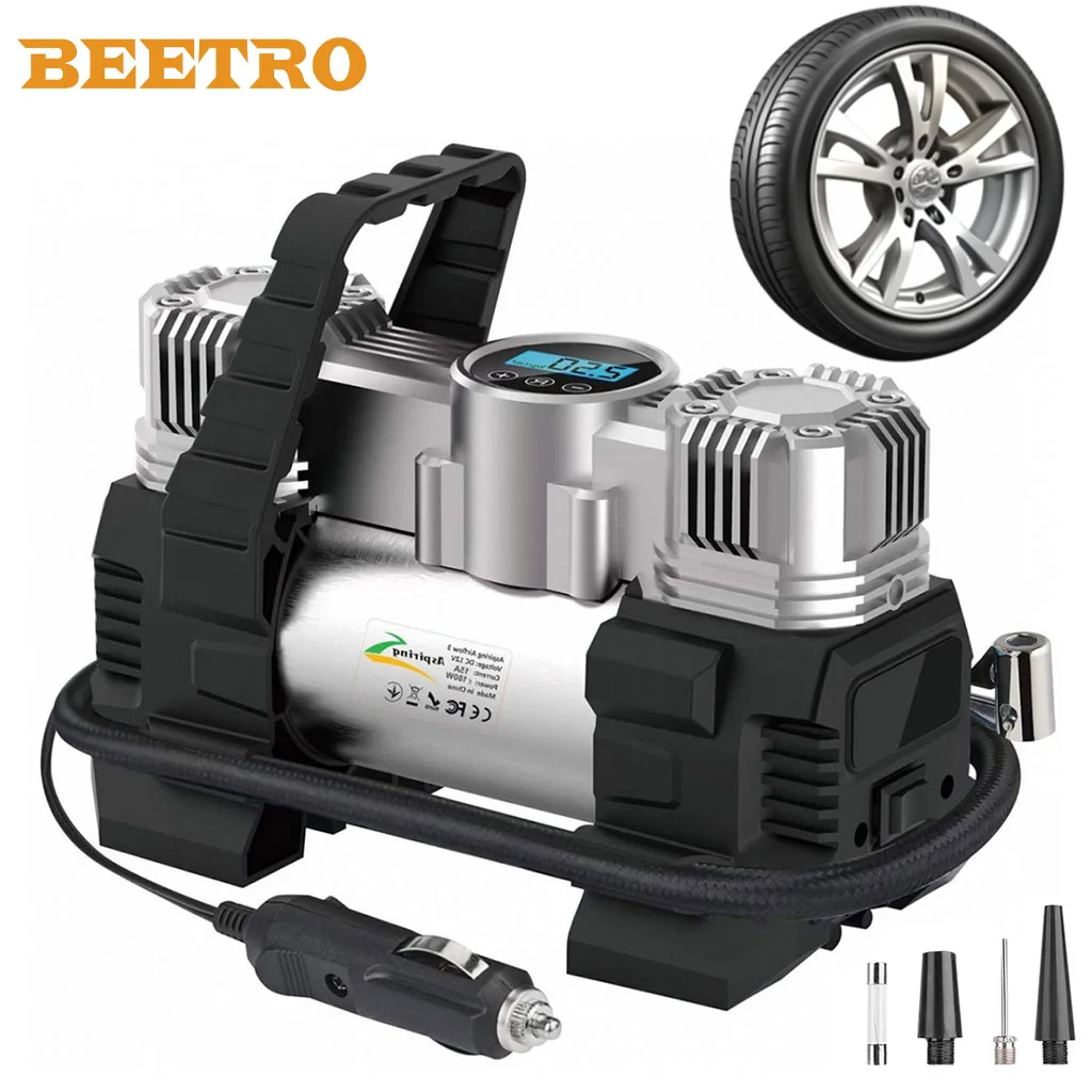 Compresseur de Voiture à Double Piston 180W - Écran LCD & Auto-Stop