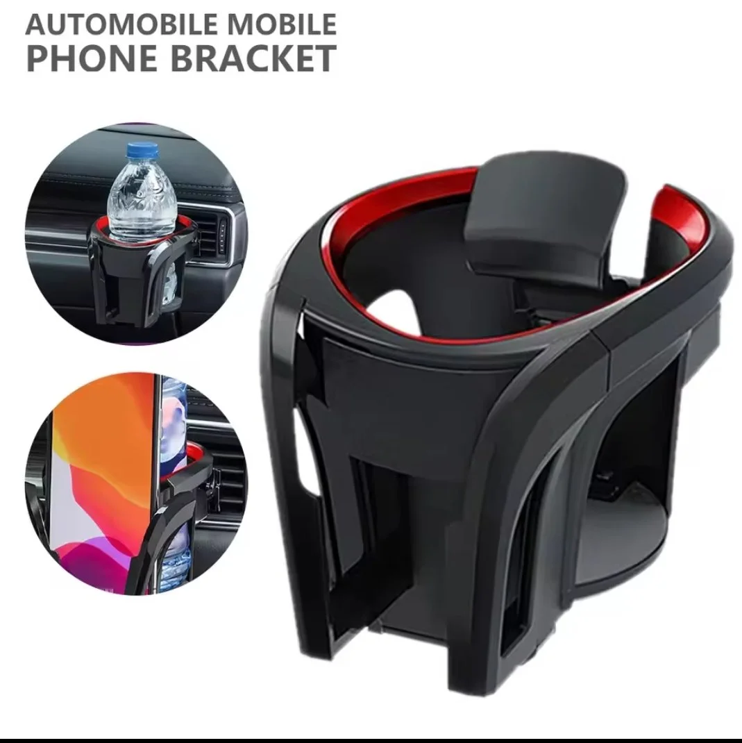 Porte-Gobelet 2-en-1 avec Support Téléphone pour Voiture