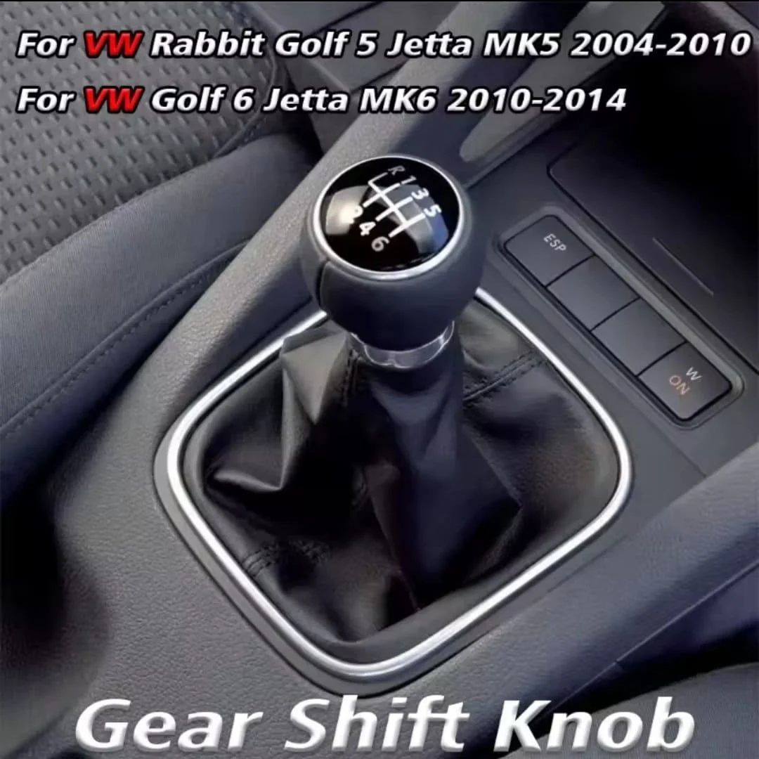 Pommeau de Vitesse avec Soufflet 5 Vitesses - Golf 5, Golf 6 & Jetta