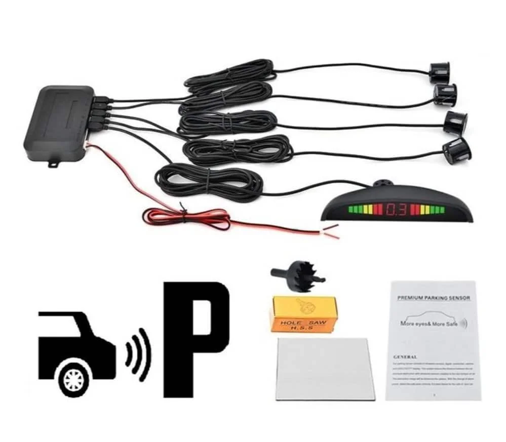Radar de Recul Voiture 4 Capteurs + Afficheur LED Haute Précision