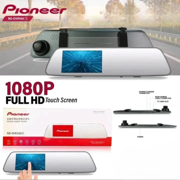 Rétroviseur Dashcam Full HD 1080P Pioneer - Écran IPS 9.66" & Vision 170°