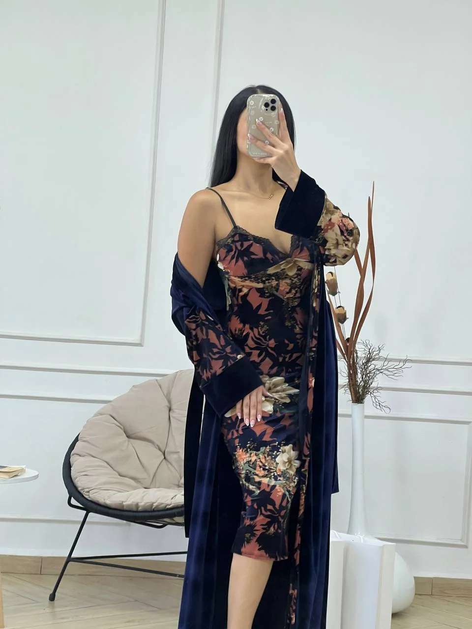 Déshabillé Velita - Ensemble 2 Pièces en Velours Premium