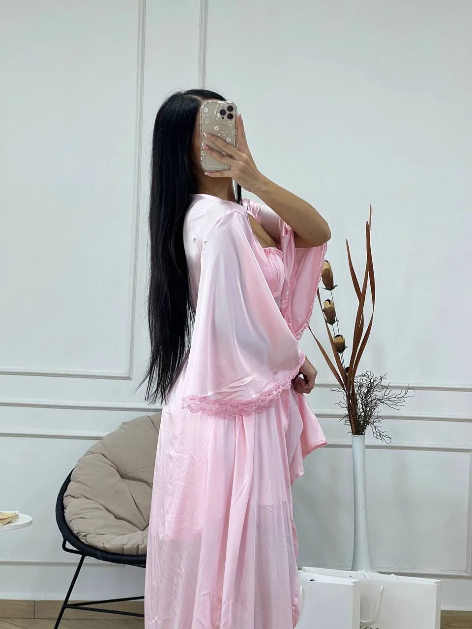 Ensemble Dolly 4 Pièces - Lingerie de Luxe en Soie & Dentelle