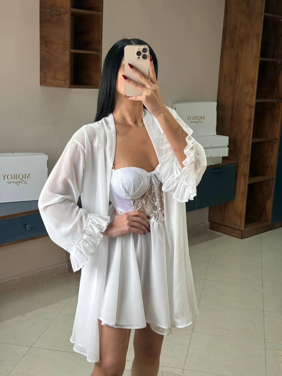Ensemble Déshabillé Mylisse 4 Pièces - Moroy Lingerie