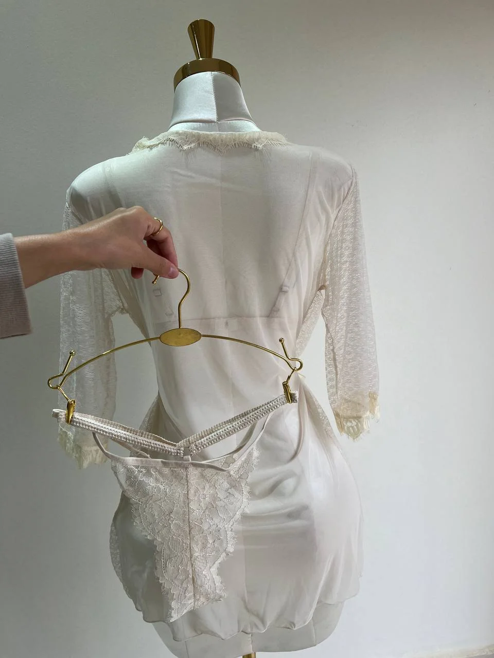 Ensemble Lingerie 3 Pièces Taly - Kimono, Soutien-gorge & String