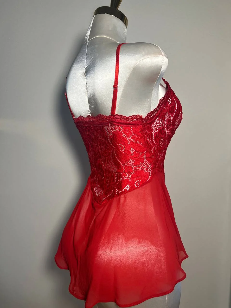 Nuisette Zola en Dentelle et Mousseline - Moroy Lingerie