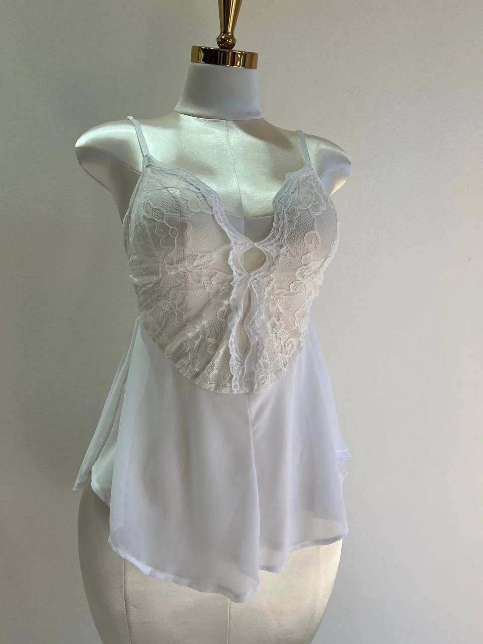 Nuisette Zola en Dentelle et Mousseline - Moroy Lingerie