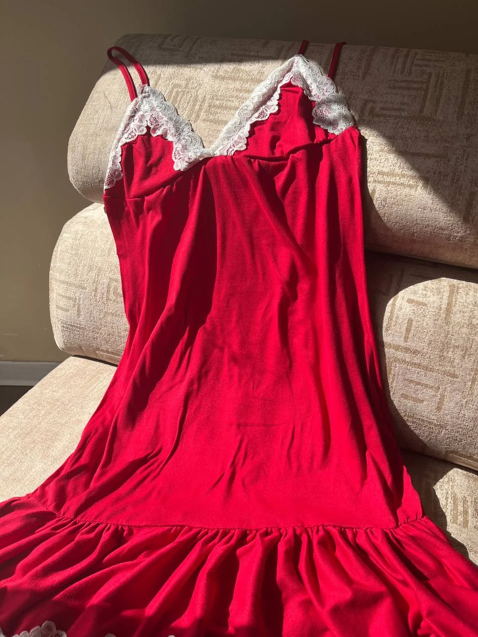 Nuisette Roja en Coton Lycra et Dentelle