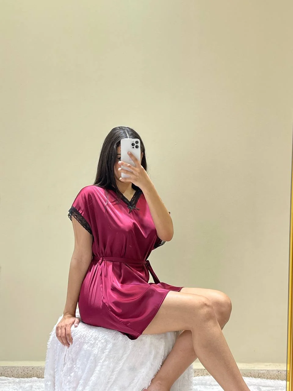 Robe Nuisette en Soie Fluide et Légère