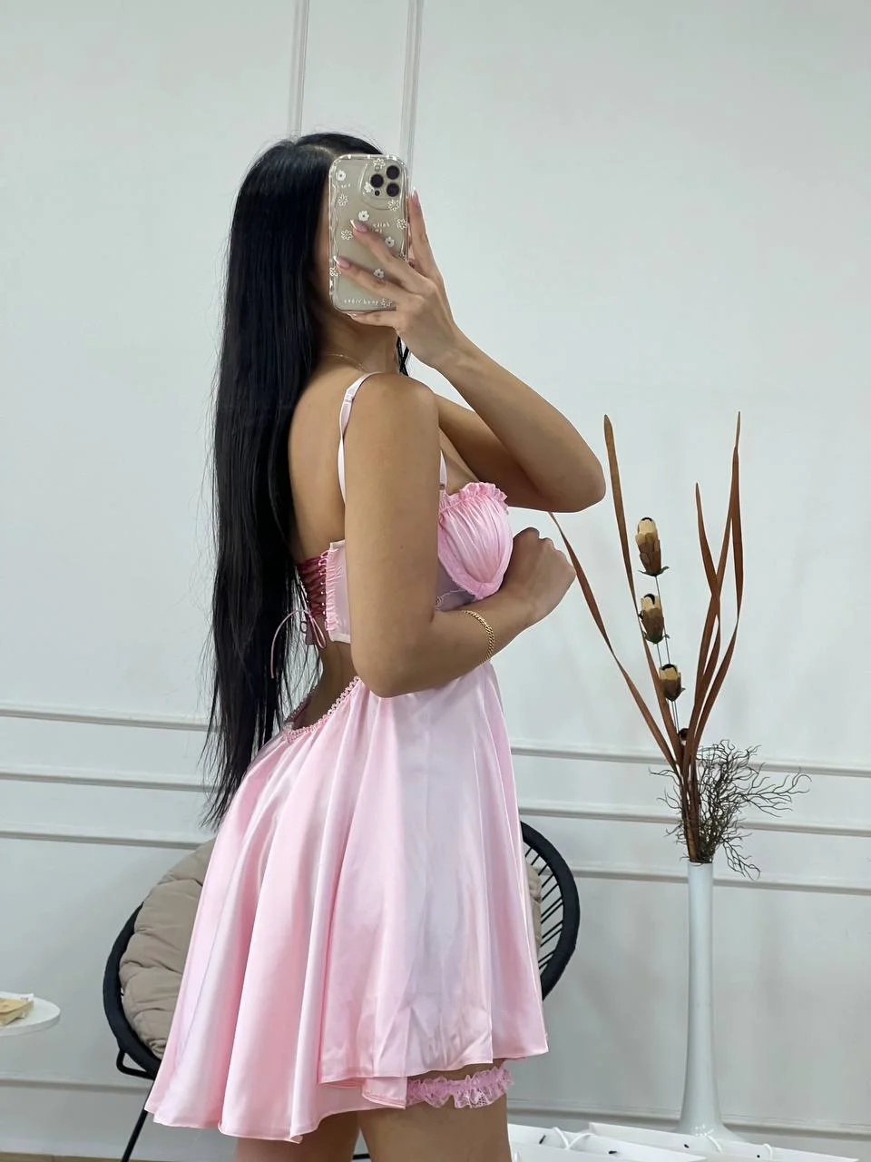Nuisette Dolly en Soie et Dentelle - Belle Lingerie