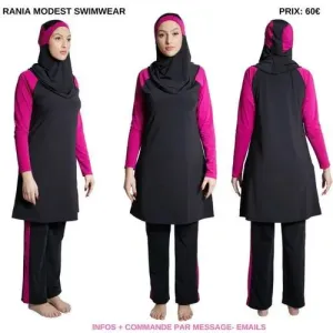 Burkini Femme - Noir / Multicouleur