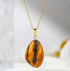 Collier “Regard de Tigre” en Œil de Tigre