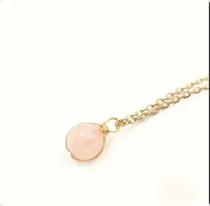 Collier Pendentif Quartz Rose – Amour et Guérison Émotionnelle
